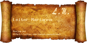 Leiter Marianna névjegykártya
