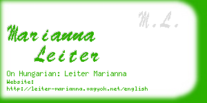 marianna leiter business card